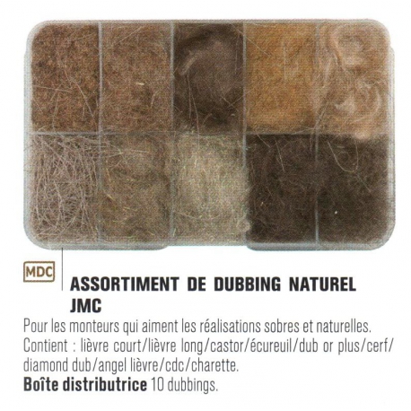 ASSORTIMENT DE DUBBING NATUREL JMC
