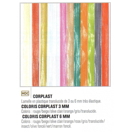 CORPLAST JMC / COLORIS CORPLAST 3MM JMC / COLORIS CORPLAST 6MM JMC