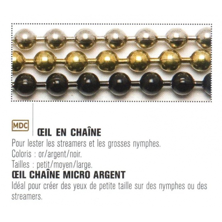 OEIL EN CHAINE JMC / OEIL CHAINE MICRO ARGENT JMC