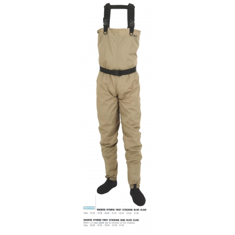 WADERS HYDROX FIRST STOCKING OLIVE CLAIR OU OLIVE FONCE STANDARD OU EXTRA LARGE